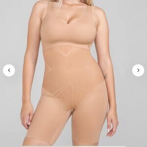 Honeylove Shadow Sculpt High Waist Shorts Women's S | Beige | Compression | NWT